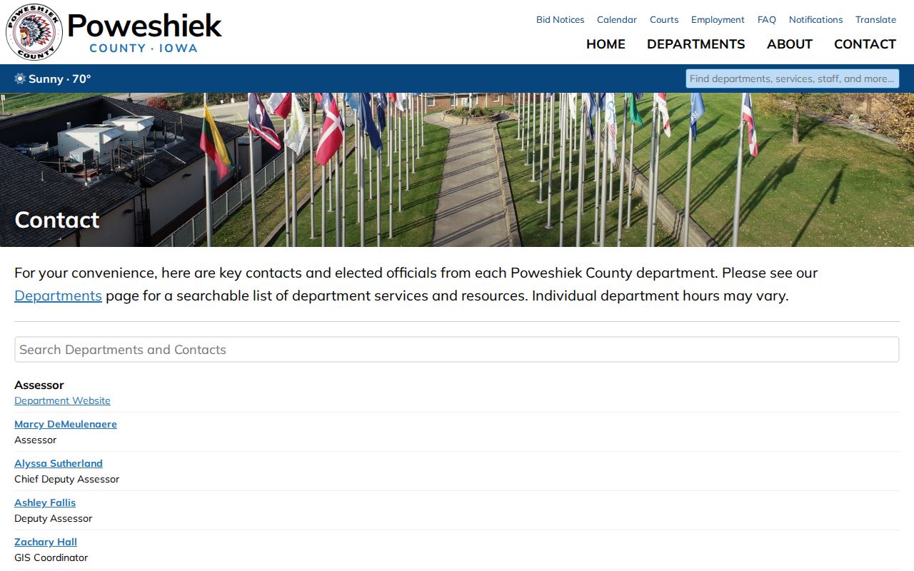 Poweshiek County criminal history official office contacts