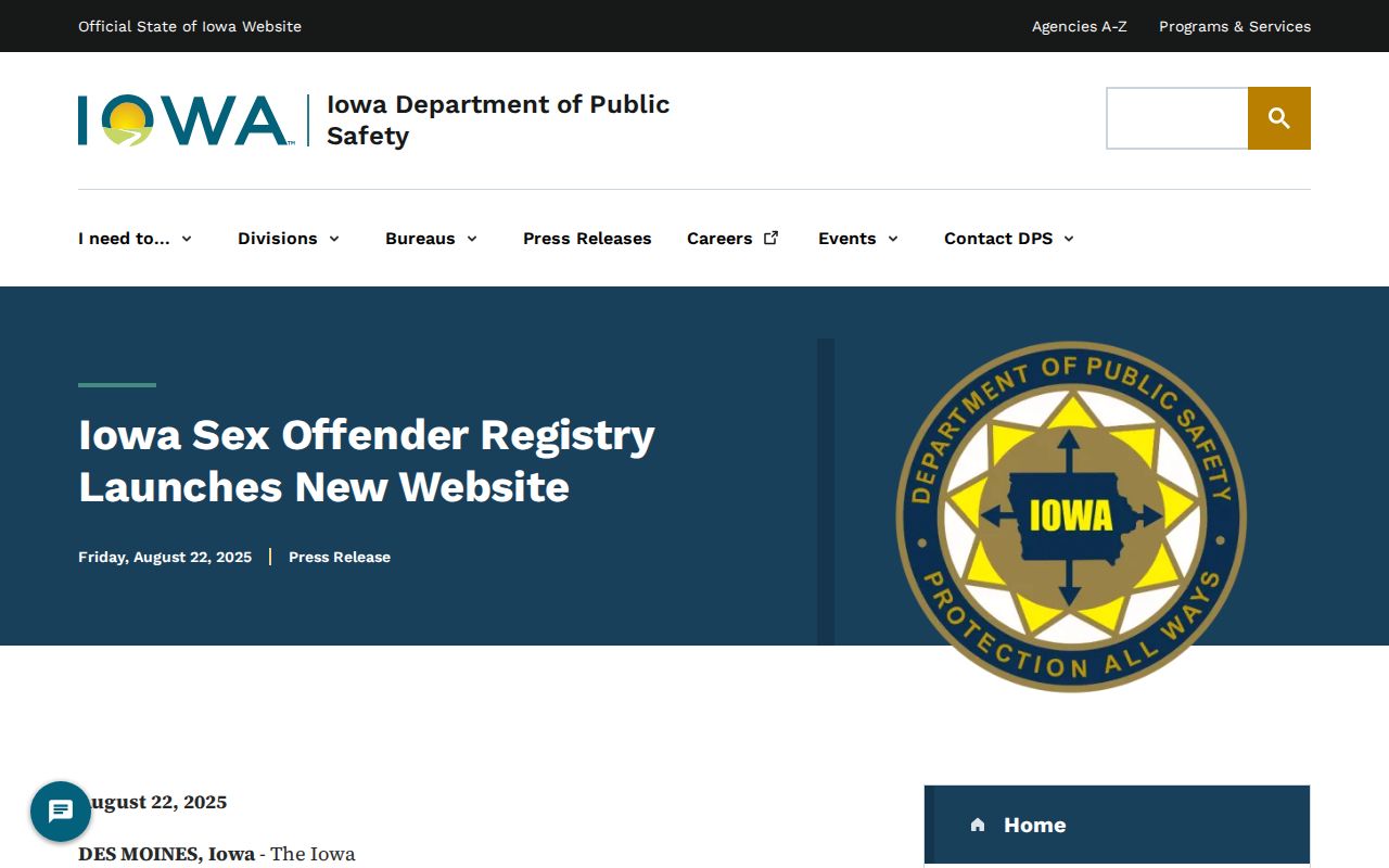 Poweshiek County sex offender registry redesign announcement