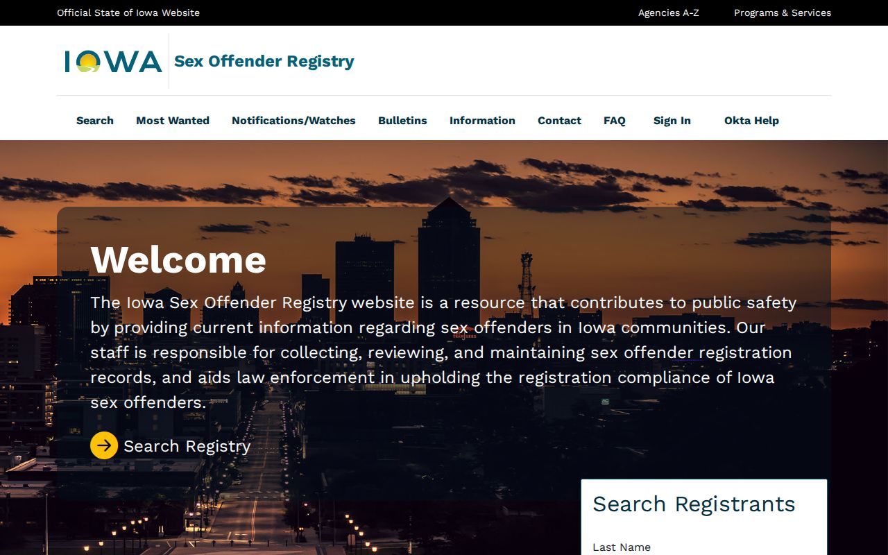 Iowa Sex Offender Registry search for Poweshiek County
